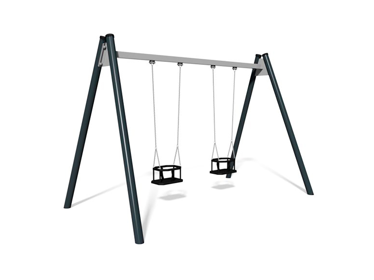 Baloiço Roundy Duplo para Bebés Metal